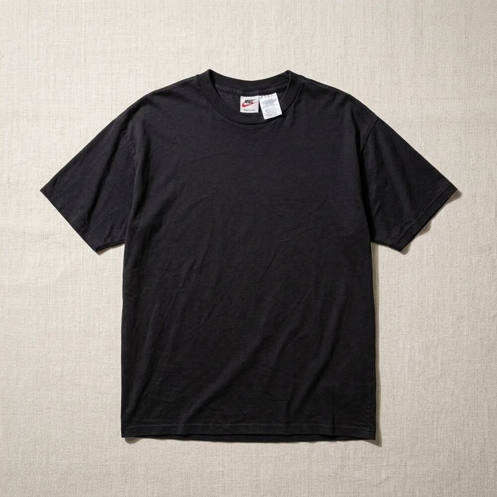 Vintage Nike Men's XL Silver Tag T-Shirt Black Boxy Y2K Grunge Archive
